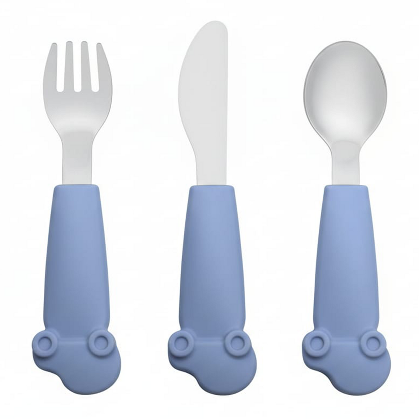 Kids Stainless Steel Silverware Set- Blue