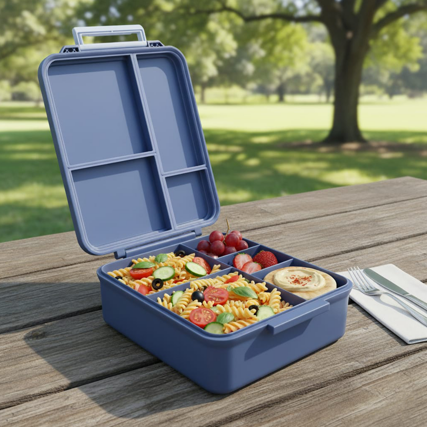Mega Lunch Box Blue Turquoise 1600ML\54 OZ- ClevaAstroo Friend