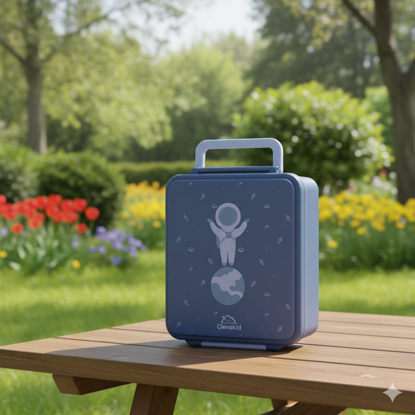 Mega Lunch Box Blue Turquoise 1600ML\54 OZ- ClevaAstroo Friend