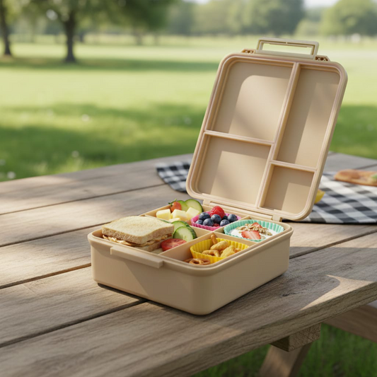 Mega Lunch Box Brown Latte 1600ML\54 OZ- ClevaNeckee Friend