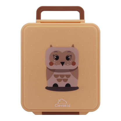 Mega Lunch Box Orange Light Peach 1600ML\54 OZ- ClevaOwlee Friend