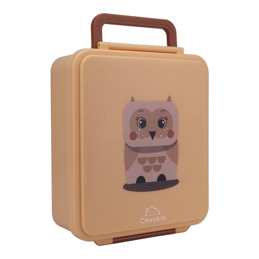 Mega Lunch Box Orange Light Peach 1600ML\54 OZ- ClevaOwlee Friend