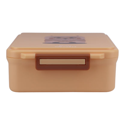 Mega Lunch Box Orange Light Peach 1600ML\54 OZ- ClevaOwlee Friend