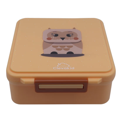 Mega Lunch Box Orange Light Peach 1600ML\54 OZ- ClevaOwlee Friend