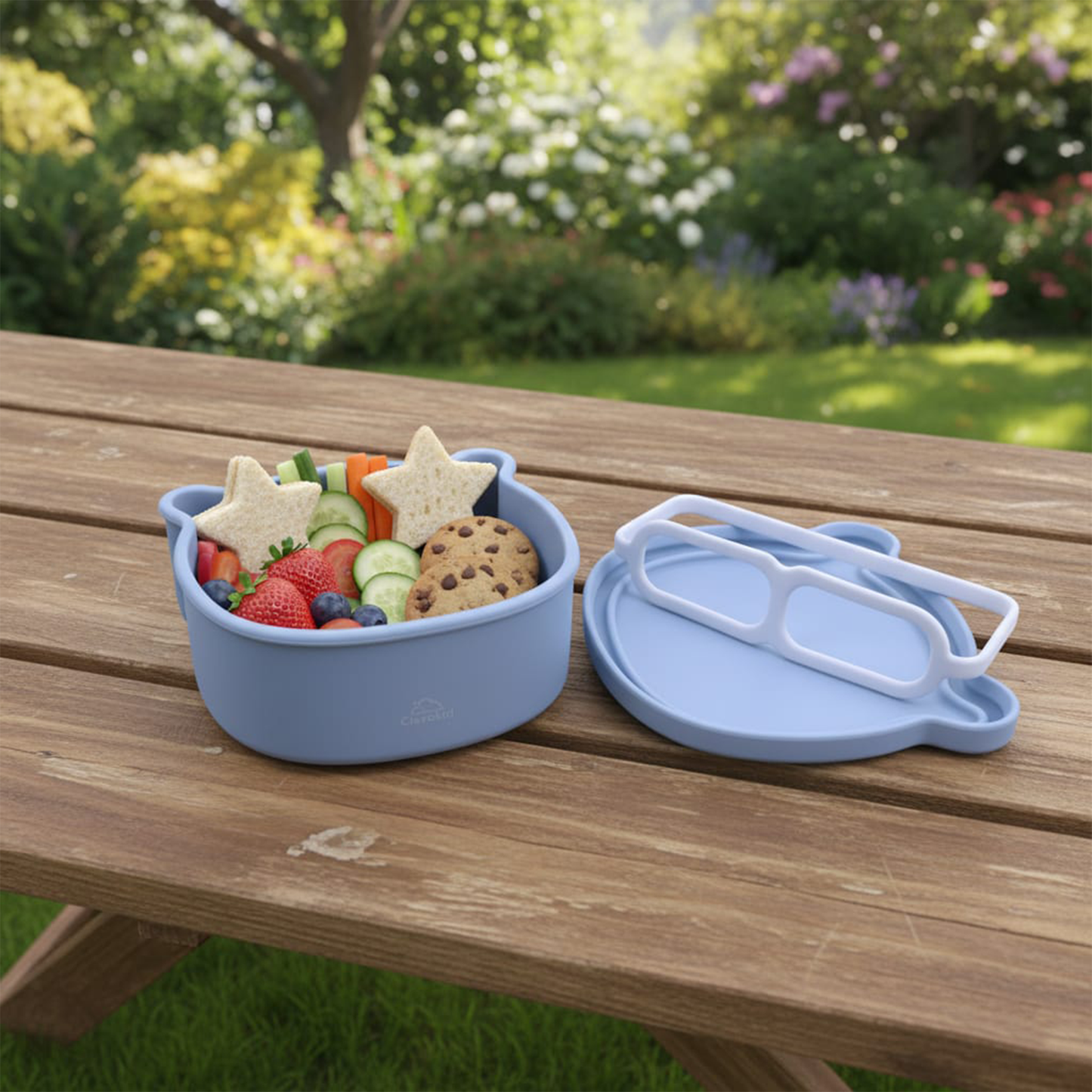 Silicone  Lunch Box Blue Ice 1000ML\34 OZ