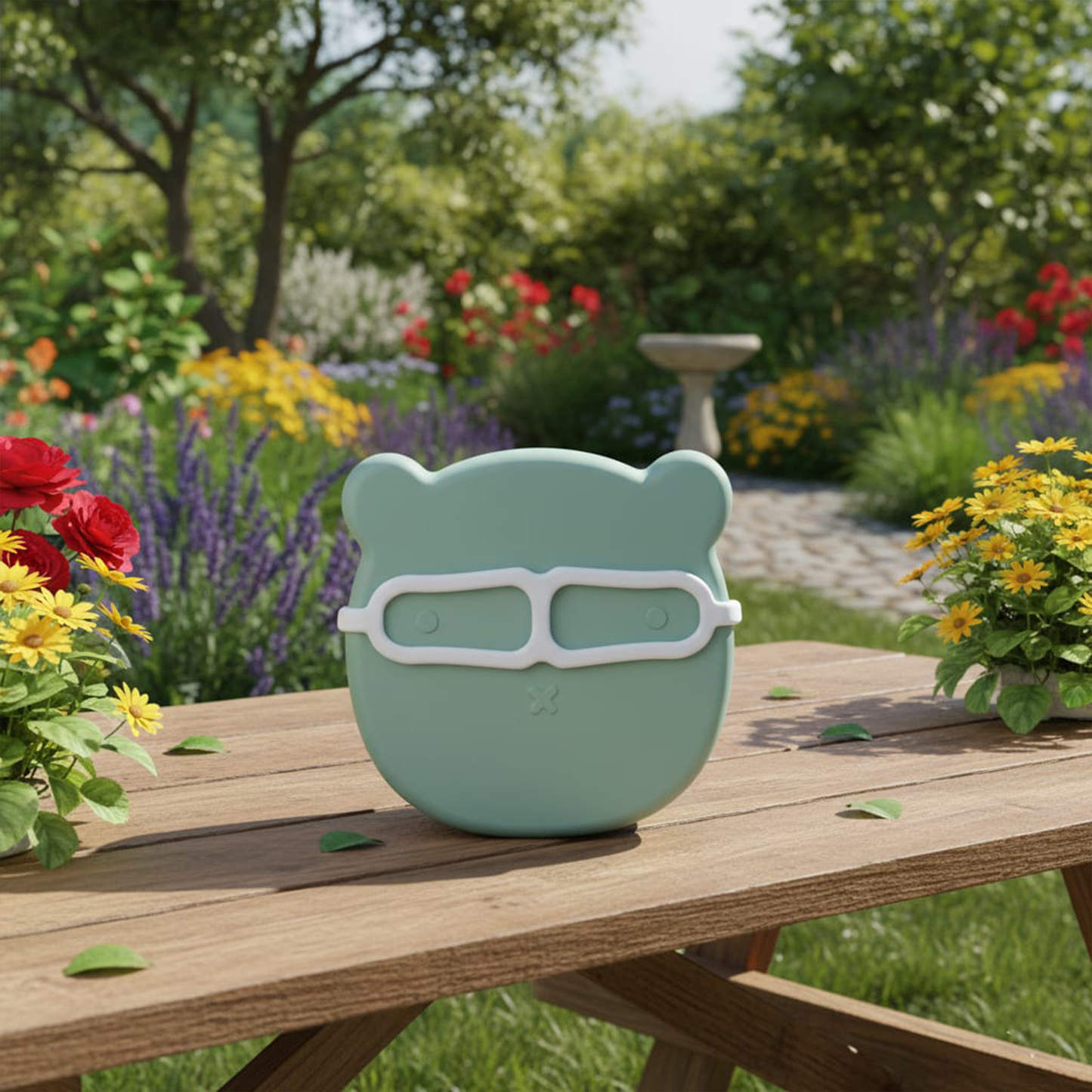 Silicone  Lunch Box Green Light Mint 1000ML\34 OZ