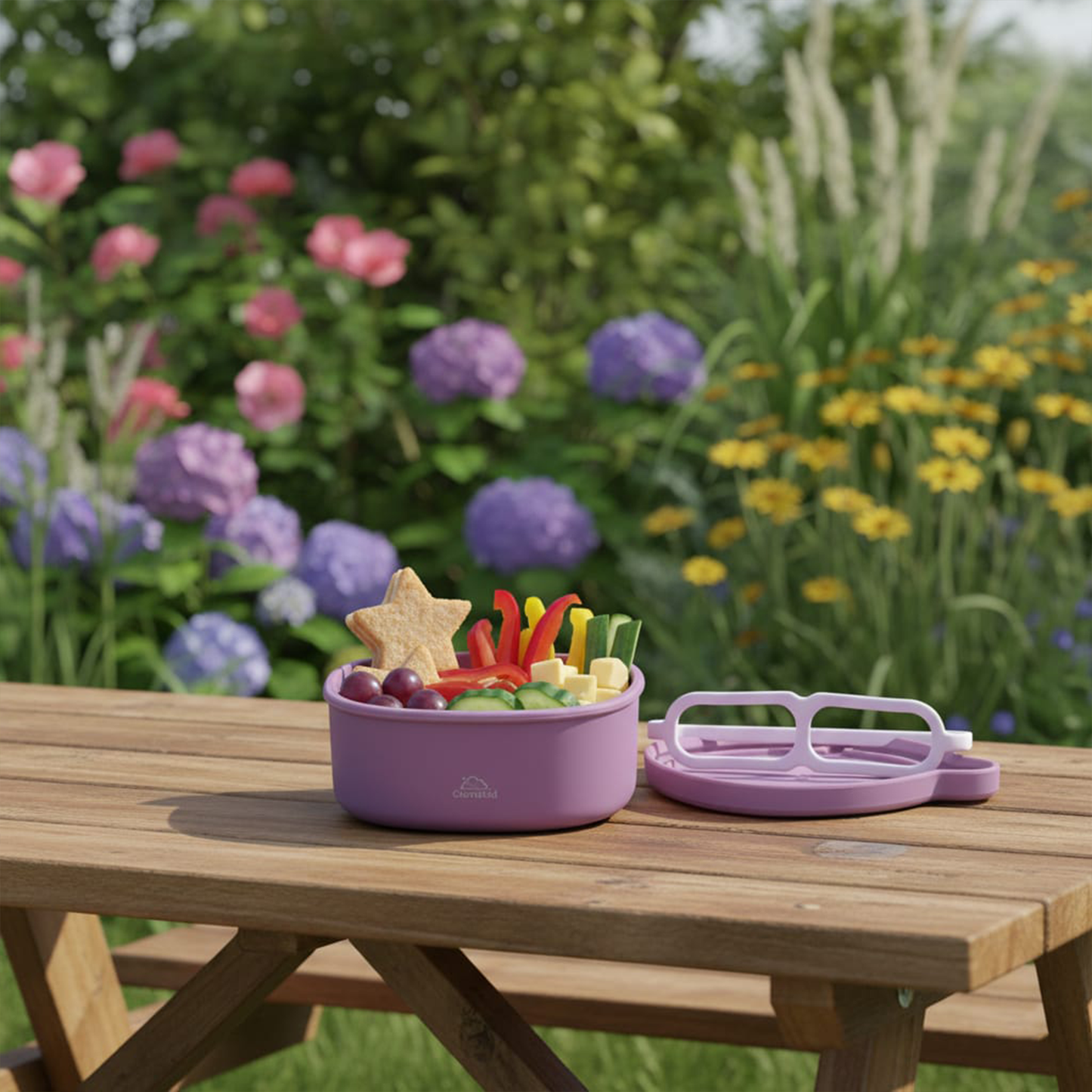 Silicone  Lunch Box Purple Ice 1000ML\34 OZ