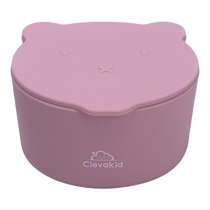 Silicone Snack & Fruits Container Brownish Pink 130ML\4.4 OZ