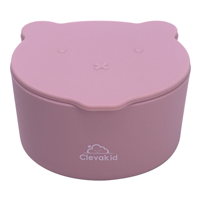 Silicone Snack & Fruits Container Brownish Pink 130ML\4.4 OZ
