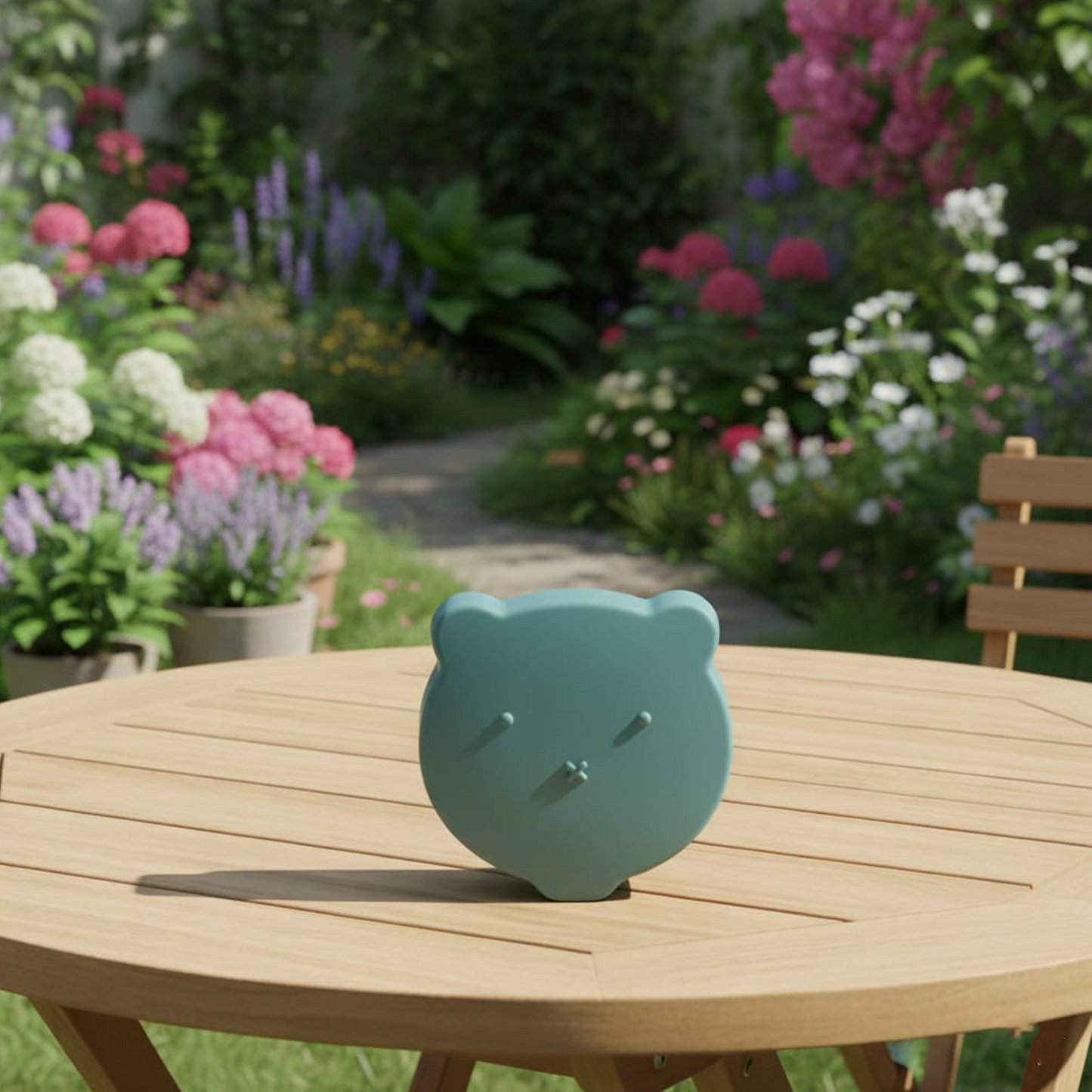 Silicone Snack & Fruits Container Blue Dark Teal 130ML\4.4 OZ