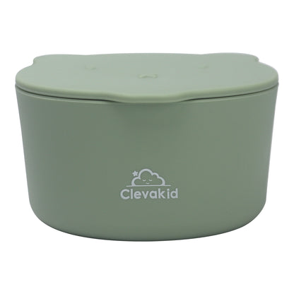 Silicone Snack & Fruits Container Green Olive 130ML\4.4 OZ