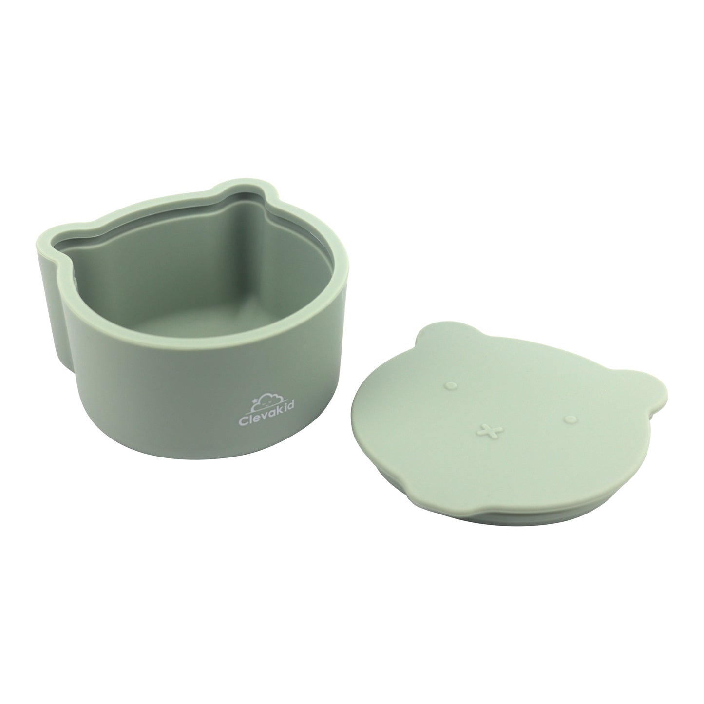 Silicone Snack & Fruits Container Green Olive 130ML\4.4 OZ