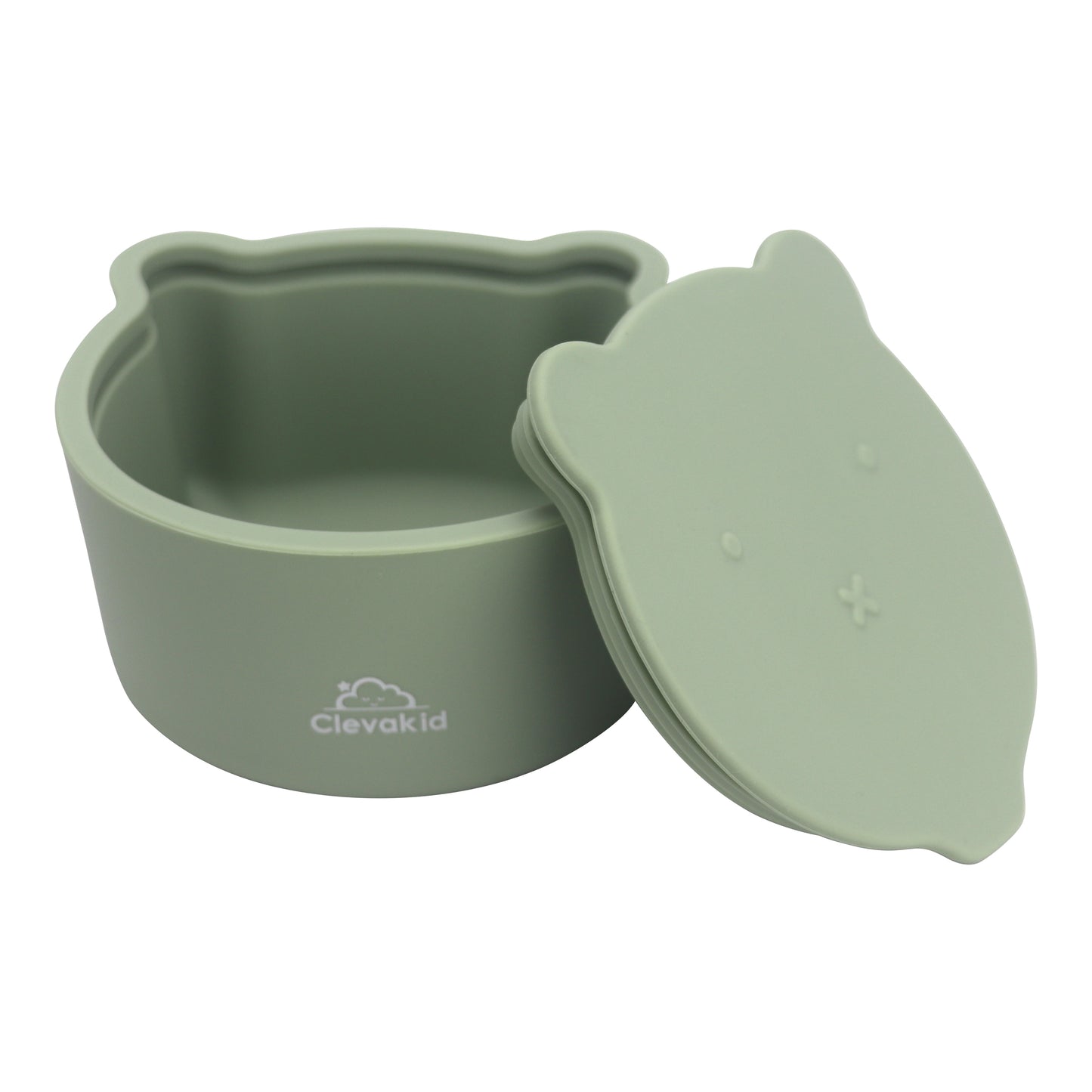 Silicone Snack & Fruits Container Green Olive 130ML\4.4 OZ