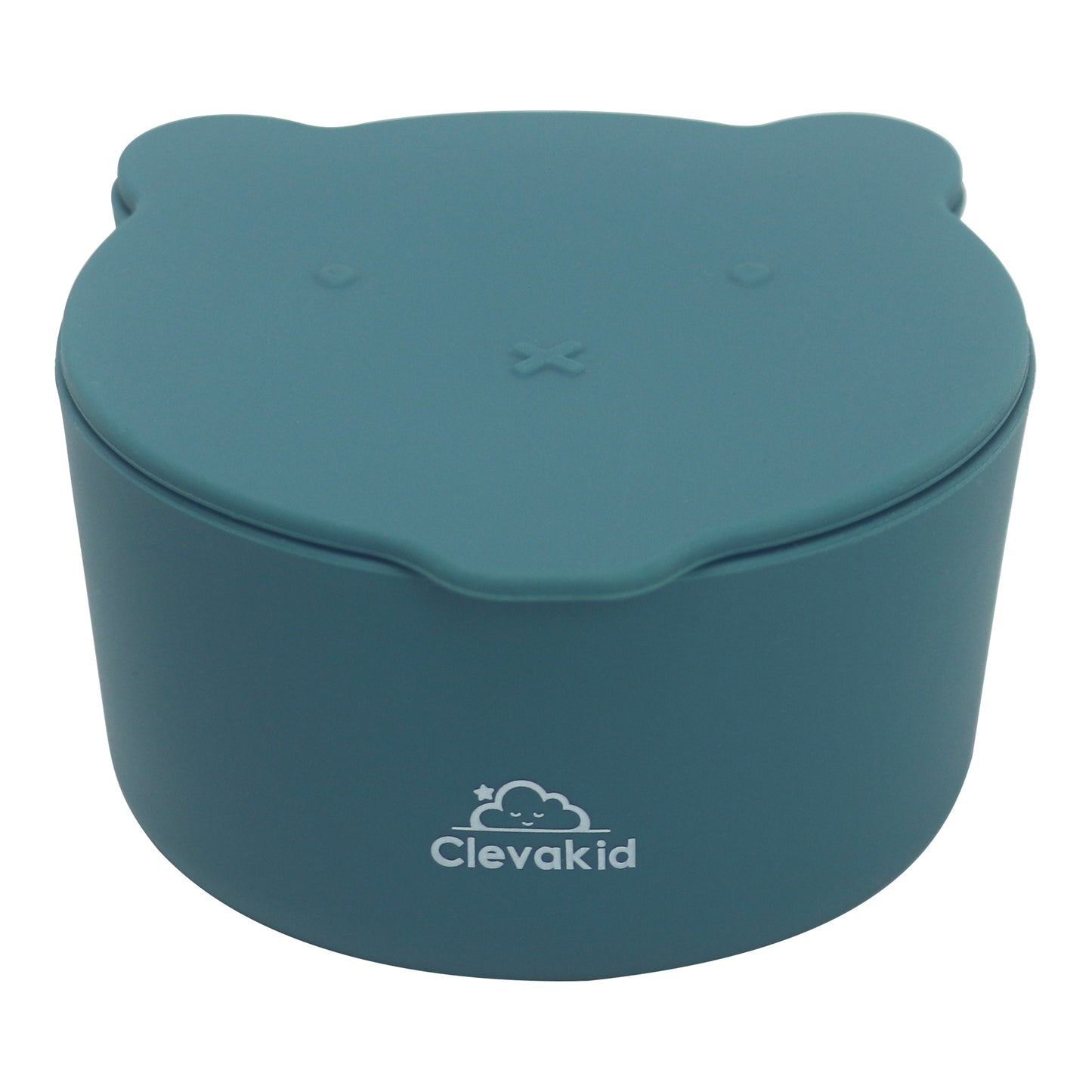 Silicone Snack & Fruits Container Blue Dark Teal 130ML\4.4 OZ