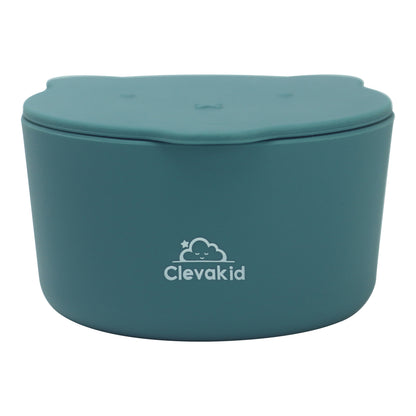 Silicone Snack & Fruits Container Blue Dark Teal 130ML\4.4 OZ