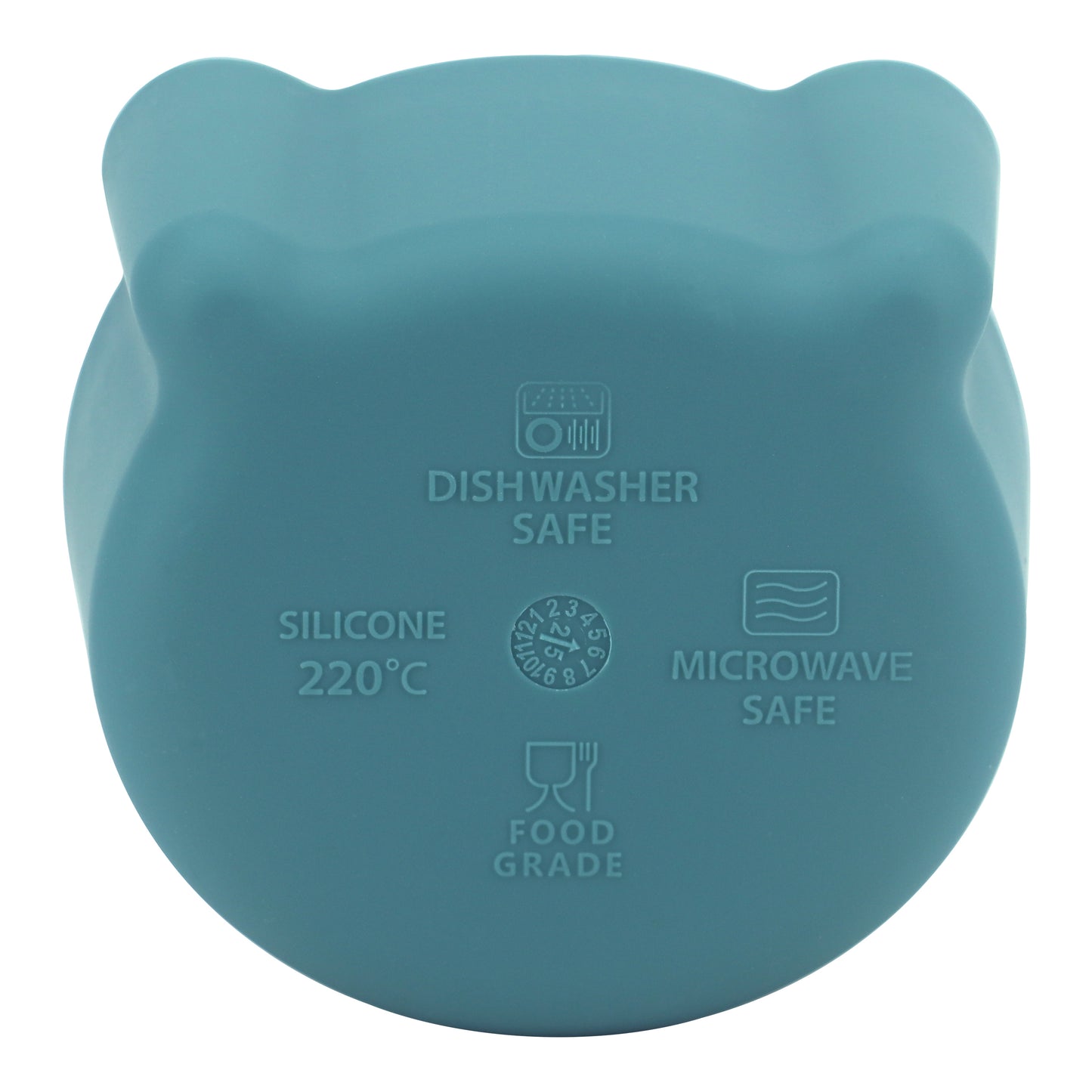 Silicone Snack & Fruits Container Blue Dark Teal 130ML\4.4 OZ
