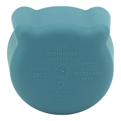 Silicone Snack & Fruits Container Blue Dark Teal 130ML\4.4 OZ