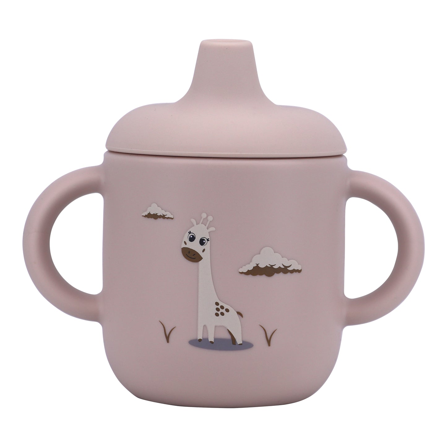 Silicone Baby Sippy Cup Light Pink -  180ML\6 OZ  - ClevaRaff Friend