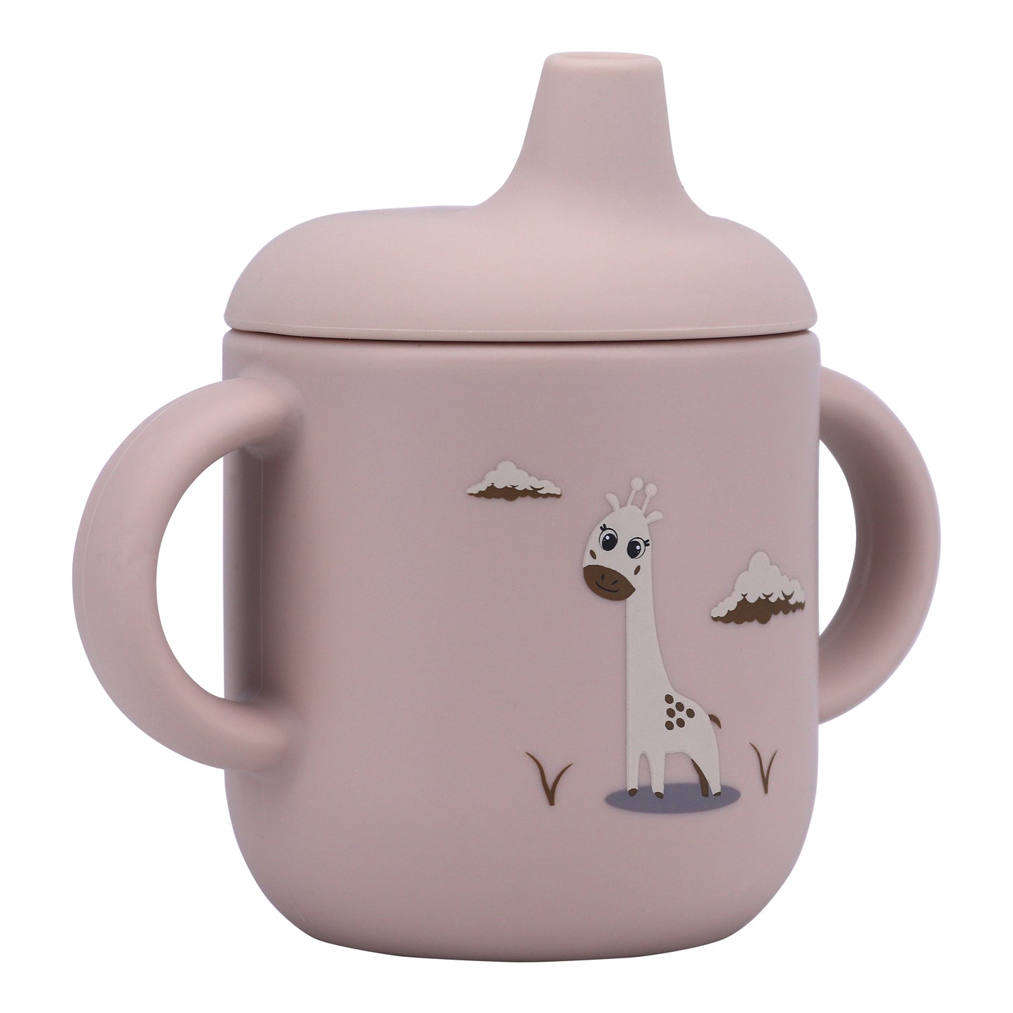 Silicone Baby Sippy Cup Light Pink -  180ML\6 OZ  - ClevaRaff Friend