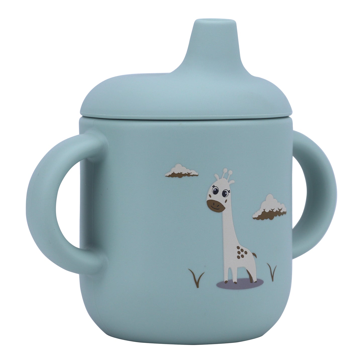 Silicone Baby Sippy Cup Blue Light -  180ML\6 OZ  - ClevaRaff Friend