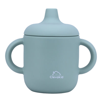 Silicone Baby Sippy Cup Blue Light -  180ML\6 OZ  - ClevaRaff Friend