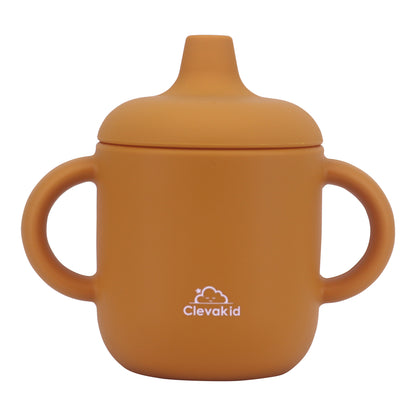 Silicone Baby Sippy Cup Orange Apricot -  180ML\6 OZ  - ClevaRaff Friend