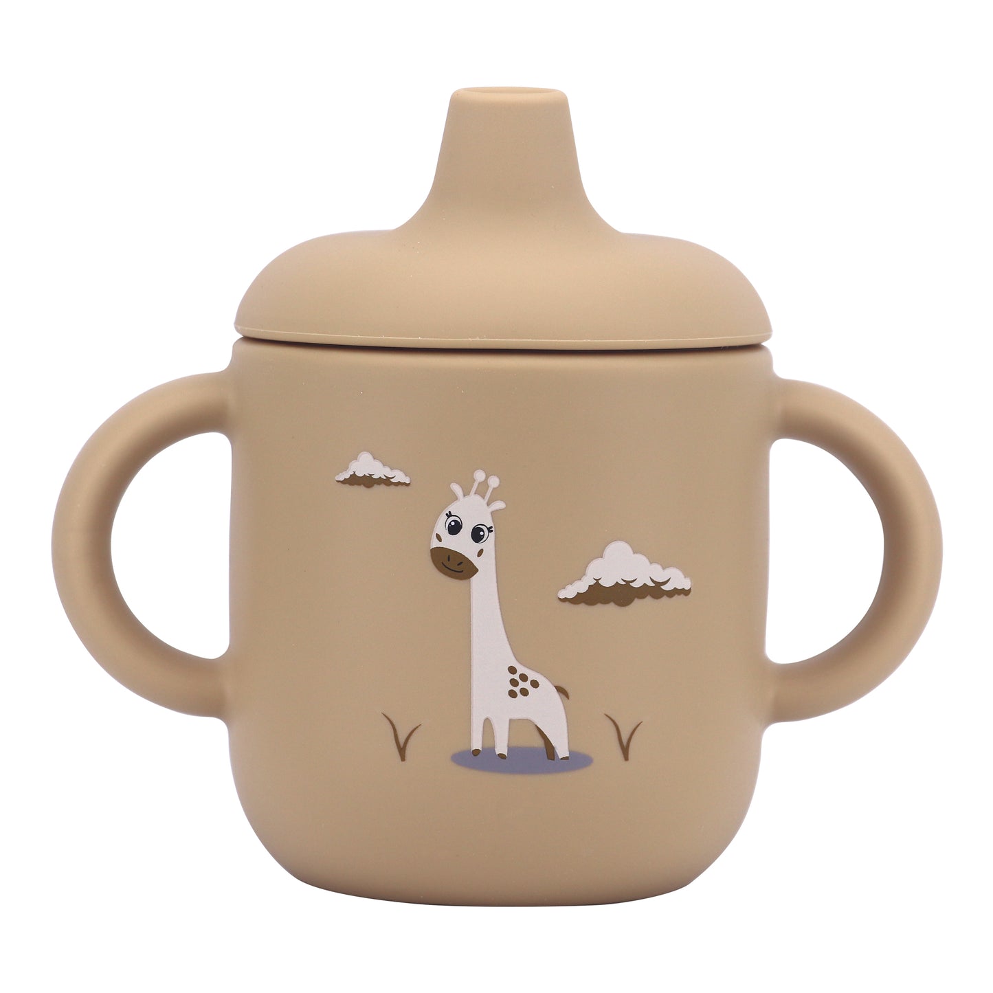 Silicone Baby Sippy Cup Brown Toffe  -  180ML\6 OZ  - ClevaRaff Friend
