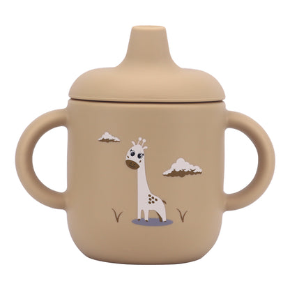 Silicone Baby Sippy Cup Brown Toffe  -  180ML\6 OZ  - ClevaRaff Friend