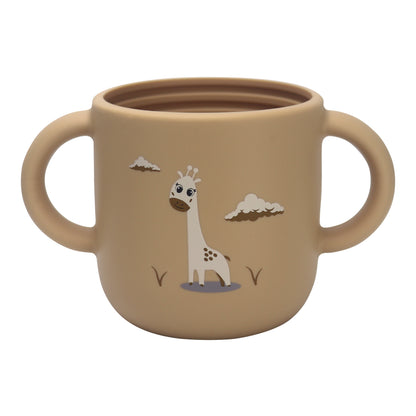 Silicone Baby Sippy Cup Brown Toffe  -  180ML\6 OZ  - ClevaRaff Friend