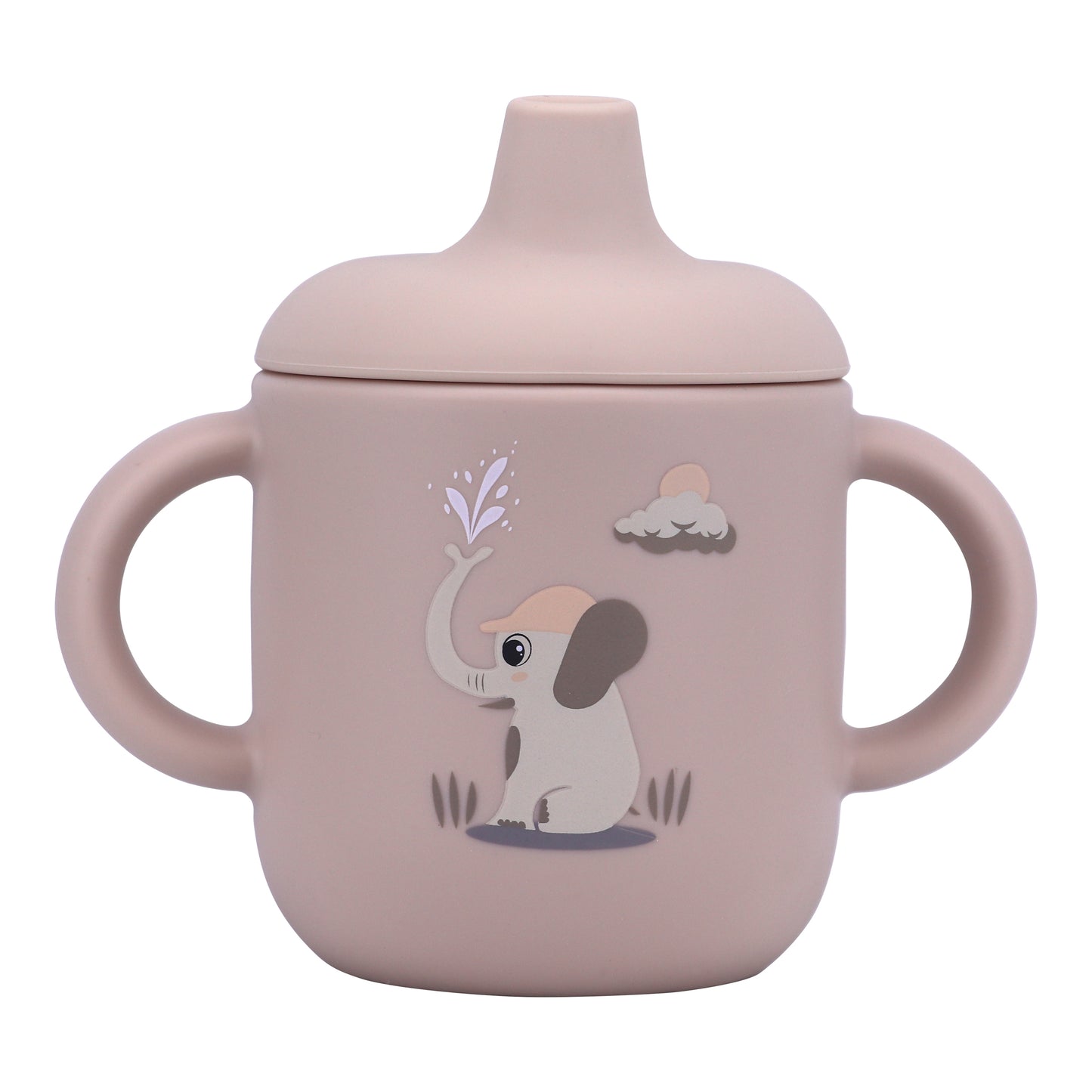 Silicone Baby Sippy Cup Light Pink -  180ML\6 OZ  - ClevaElphaa Friend