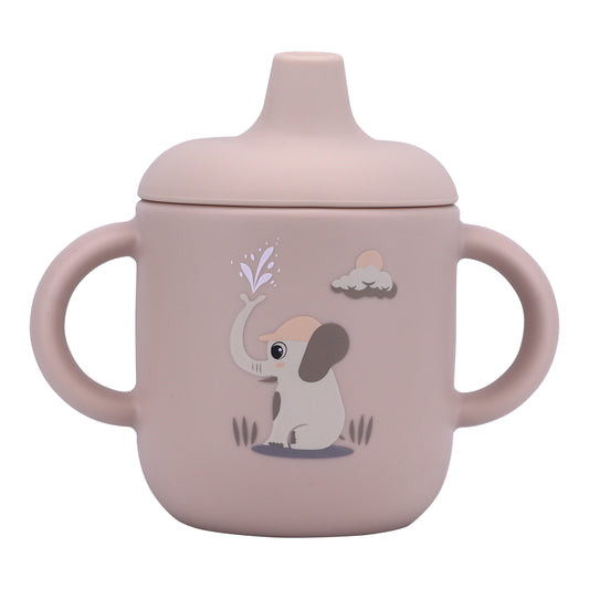 Silicone Baby Sippy Cup Light Pink -  180ML\6 OZ  - ClevaElphaa Friend