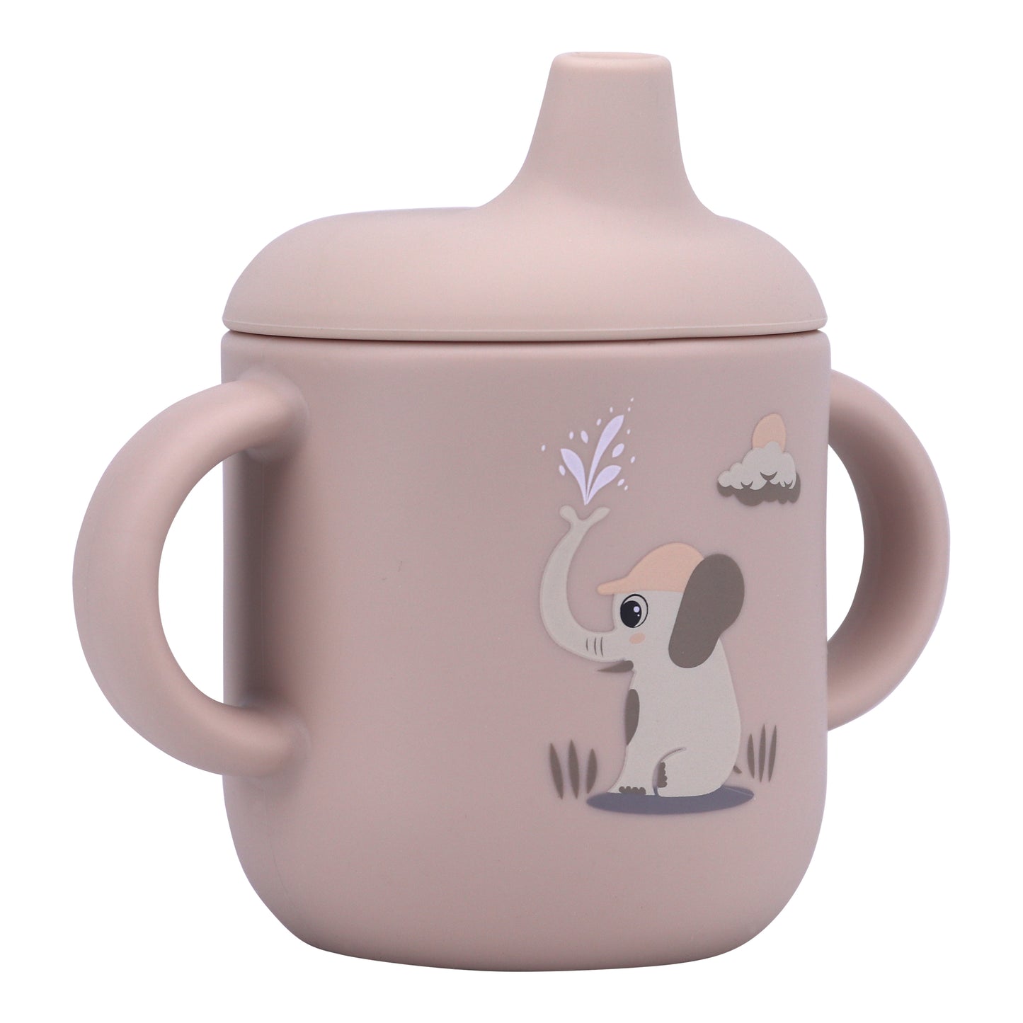 Silicone Baby Sippy Cup Light Pink -  180ML\6 OZ  - ClevaElphaa Friend