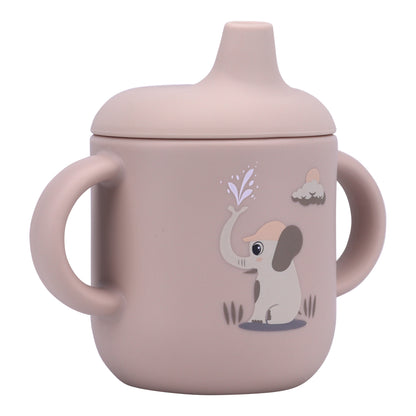 Silicone Baby Sippy Cup Light Pink -  180ML\6 OZ  - ClevaElphaa Friend