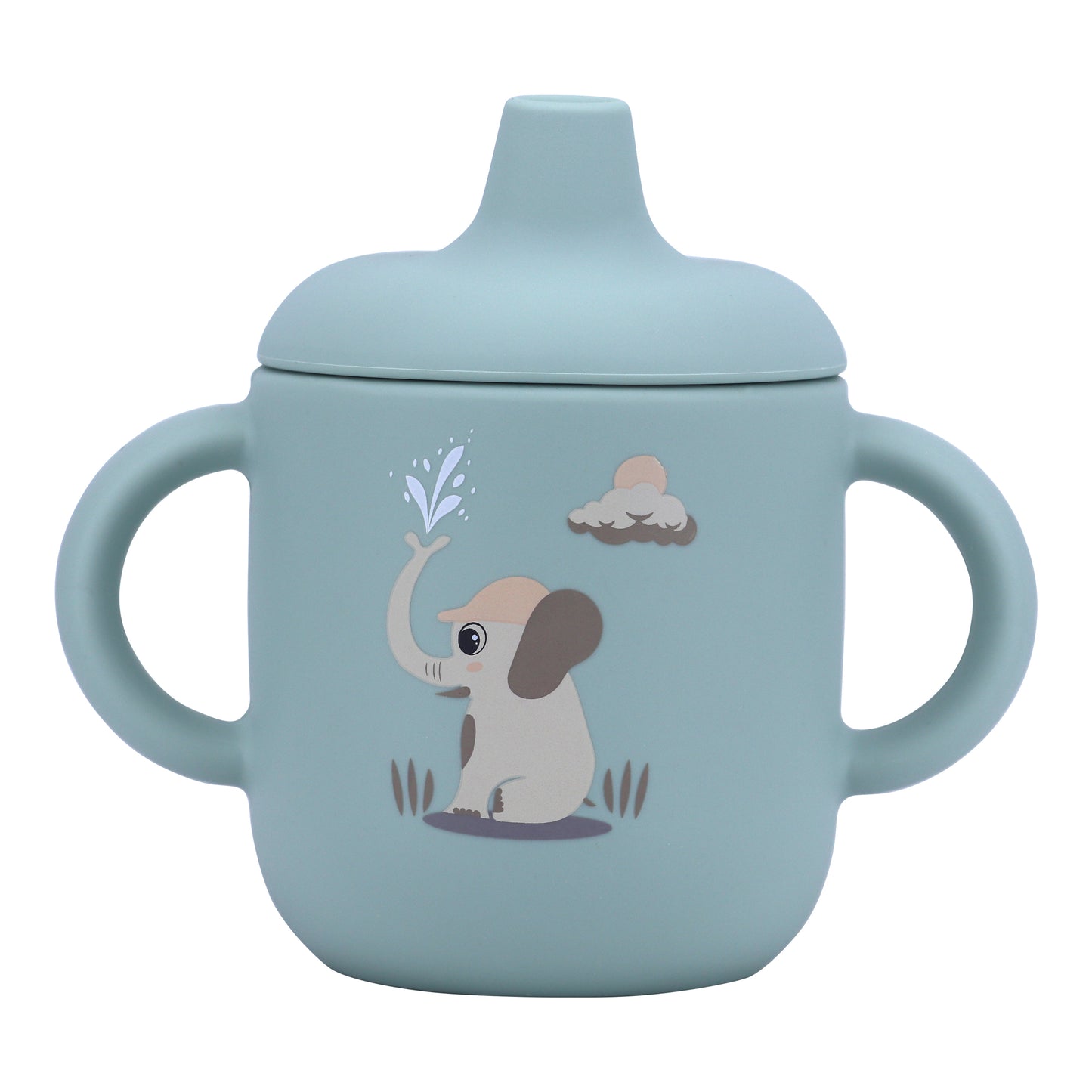 Silicone Baby Sippy Cup Blue Light -  180ML\6 OZ  - ClevaElphaa Friend