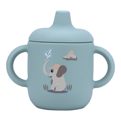 Silicone Baby Sippy Cup Blue Light -  180ML\6 OZ  - ClevaElphaa Friend