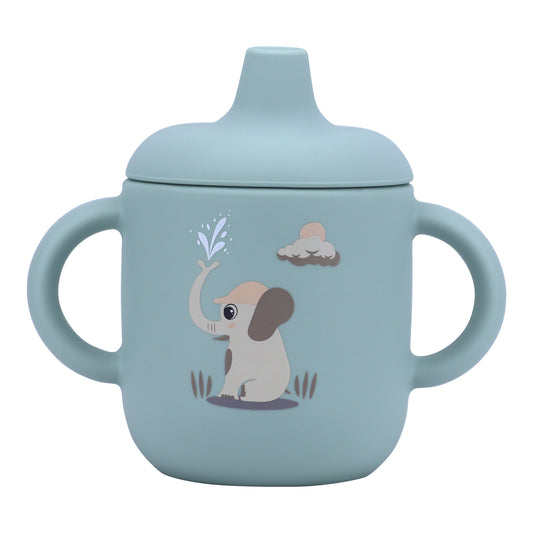 Silicone Baby Sippy Cup Blue Light -  180ML\6 OZ  - ClevaElphaa Friend