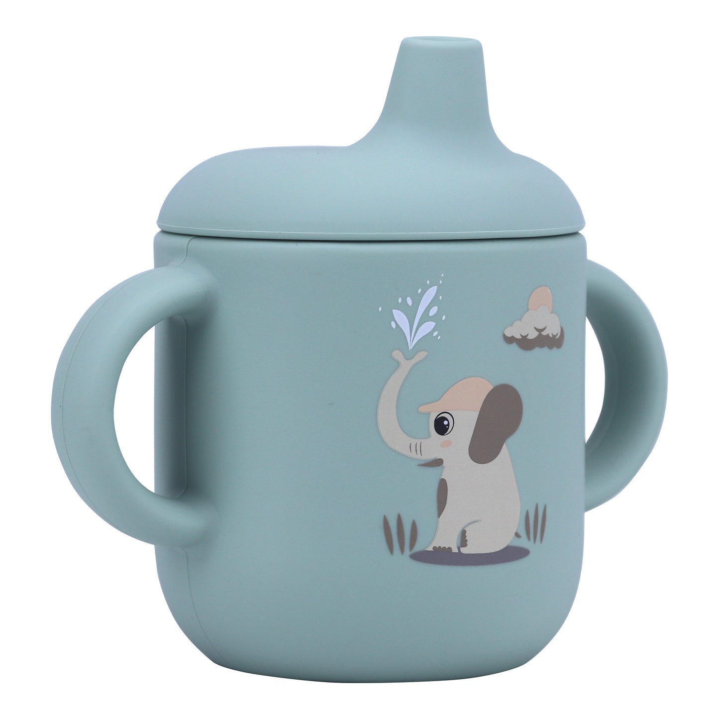 Silicone Baby Sippy Cup Blue Light -  180ML\6 OZ  - ClevaElphaa Friend