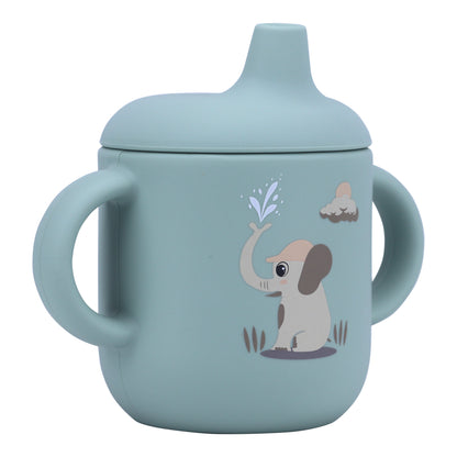 Silicone Baby Sippy Cup Blue Light -  180ML\6 OZ  - ClevaElphaa Friend