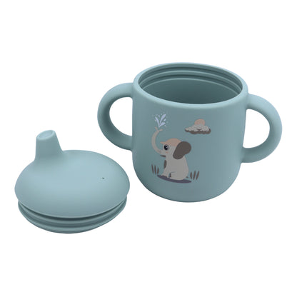 Silicone Baby Sippy Cup Blue Light -  180ML\6 OZ  - ClevaElphaa Friend