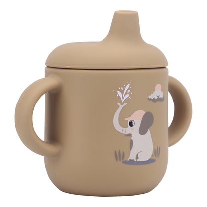 Silicone Baby Sippy Cup Brown Toffee -  180ML\6 OZ  - ClevaElphaa Friend