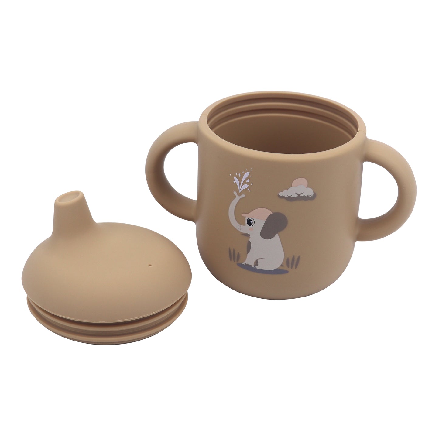 Silicone Baby Sippy Cup Brown Toffee -  180ML\6 OZ  - ClevaElphaa Friend