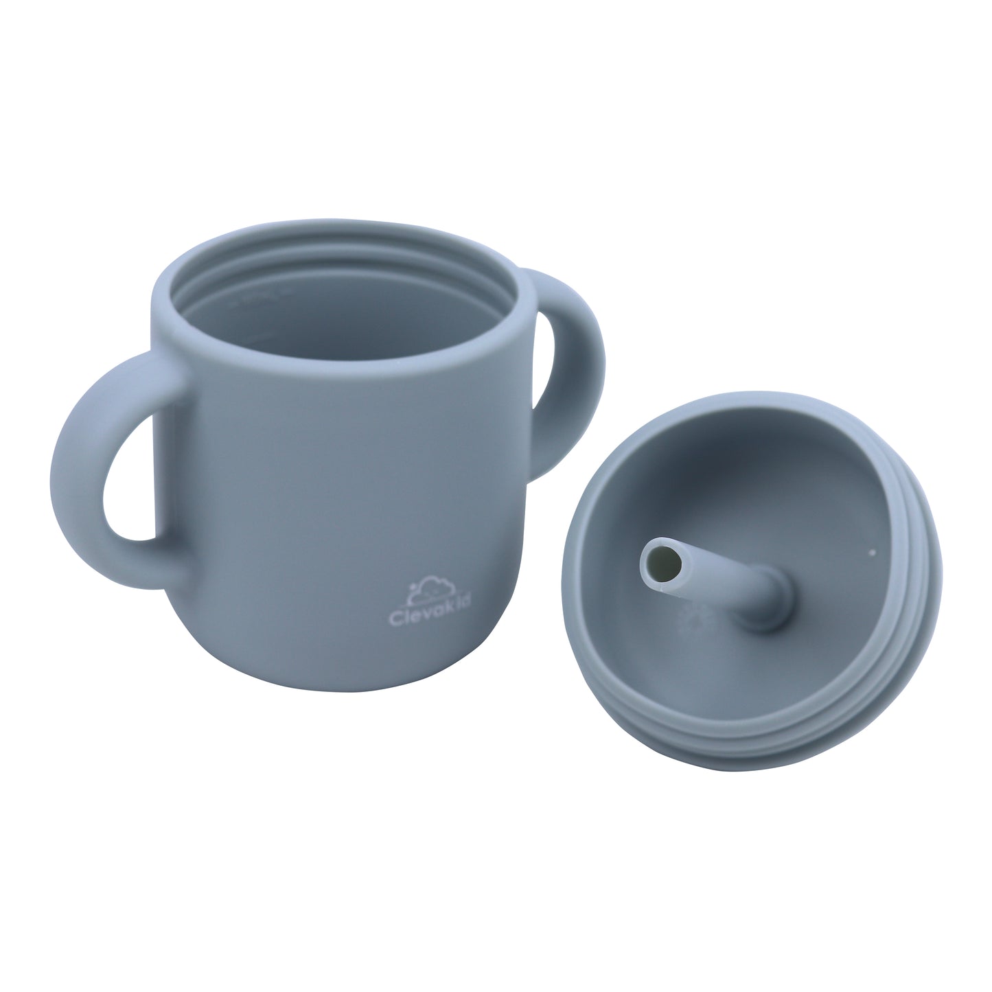 Silicone Training Cup with Straw Baby Blue -  180ML\6 OZ  - ClevaKingee Friend