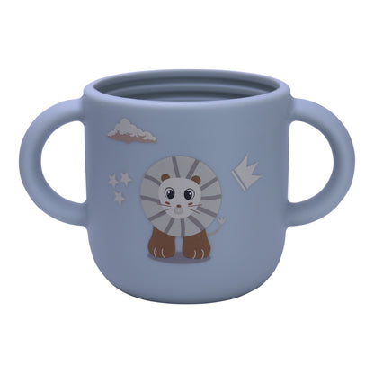 Silicone Training Cup with Straw Baby Blue -  180ML\6 OZ  - ClevaKingee Friend