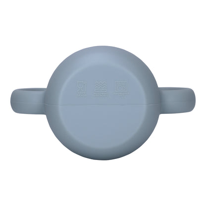 Silicone Training Cup with Straw Baby Blue -  180ML\6 OZ  - ClevaKingee Friend