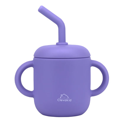 Silicone Training Cup with Straw Purple Lavender -  180ML\6 OZ  - ClevaKingee Friend