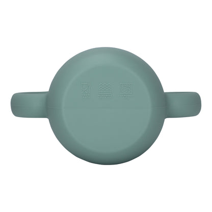 Silicone Training Cup with Straw Green Mint -  180ML\6 OZ  - ClevaKingee Friend