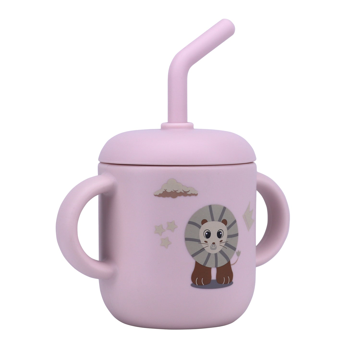 Silicone Training Cup with Straw Red Rose -  180ML\6 OZ  - ClevaKingee Friend