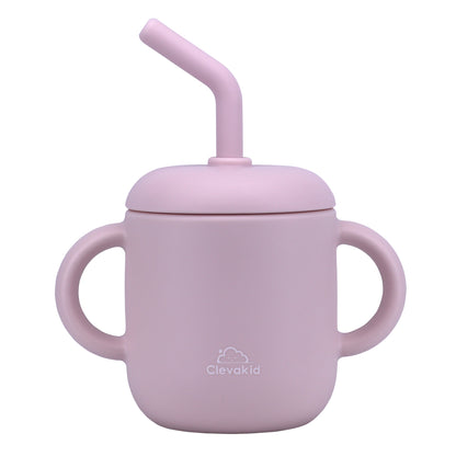 Silicone Training Cup with Straw Red Rose -  180ML\6 OZ  - ClevaKingee Friend