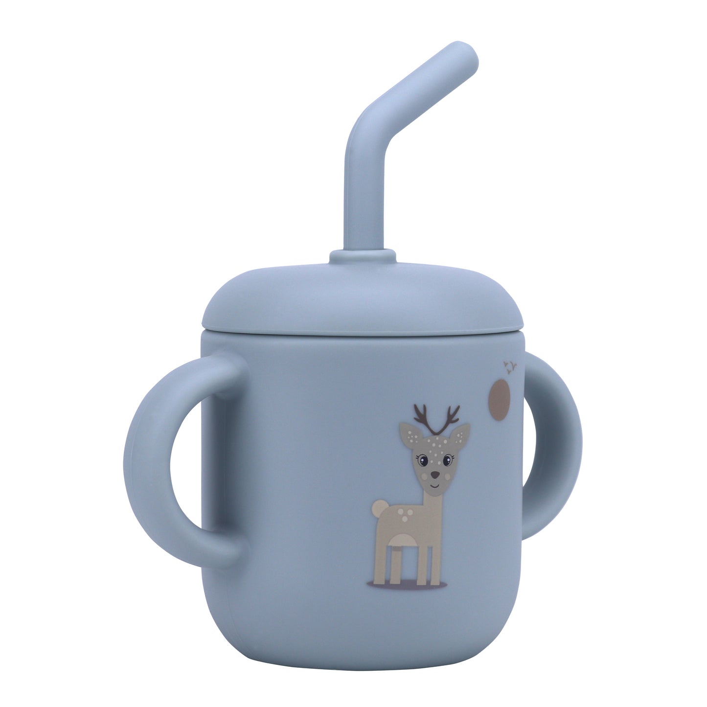Silicone Training Cup with Straw Baby Blue -  180ML\6 OZ  - ClevaZaal Friend