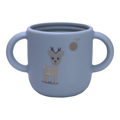 Silicone Training Cup with Straw Baby Blue -  180ML\6 OZ  - ClevaZaal Friend